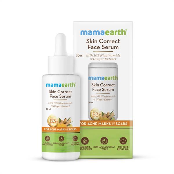 Mamaearth Skin Correct Face Serum with Niacinamide and Ginger Extract for Acne Marks and Scars